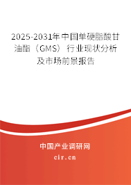 2025-2031年中國(guó)單硬脂酸甘油酯（GMS）行業(yè)現(xiàn)狀分析及市場(chǎng)前景報(bào)告