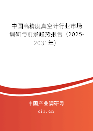 中國高精度真空計行業市場調研與前景趨勢報告（2025-2031年）