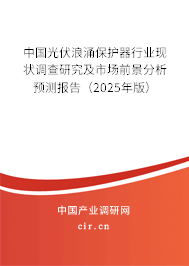 中國光伏浪涌保護器行業現狀調查研究及市場前景分析預測報告（2025年版）