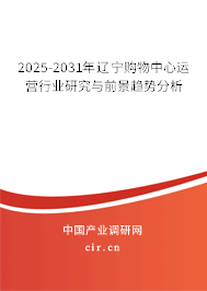2025-2031年遼寧購物中心運營行業研究與前景趨勢分析