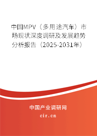中國MPV（多用途汽車）市場現狀深度調研及發展趨勢分析報告（2025-2031年）