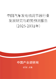 中國汽車發(fā)電機調(diào)節(jié)器行業(yè)發(fā)展研究與趨勢預(yù)測報告（2025-2031年）