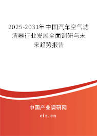 2025-2031年中國汽車空氣濾清器行業(yè)發(fā)展全面調(diào)研與未來趨勢(shì)報(bào)告