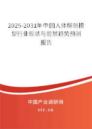 2025-2031年中國人體解剖模型行業現狀與前景趨勢預測報告