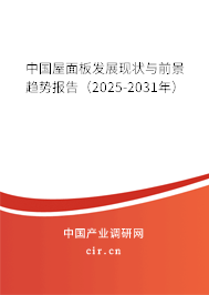 中國屋面板發展現狀與前景趨勢報告（2025-2031年）
