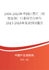 2008-2013年中國小蘇打（碳酸氫鈉）行業(yè)研究分析與2013-2018年發(fā)展預測報告