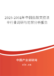 2025-2031年中國鹽酸文拉法辛行業調研與前景分析報告