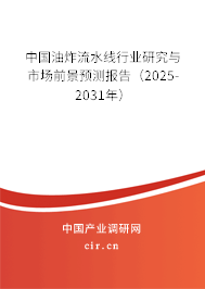 中國油炸流水線行業研究與市場前景預測報告（2025-2031年）