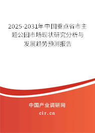 2025-2031年中國重點省市主題公園市場現狀研究分析與發展趨勢預測報告