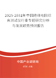 2025-2031年中國(guó)絕緣電阻綜合測(cè)試儀行業(yè)專題研究分析與發(fā)展趨勢(shì)預(yù)測(cè)報(bào)告