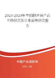 2023-2029年中國揚聲器產品市場研究及企業戰略研究報告