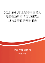 2025-2031年全球與中國硅太陽能電池片市場現狀研究分析與發展趨勢預測報告