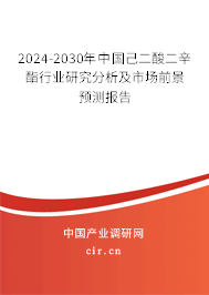 2024-2030年中國己二酸二辛酯行業研究分析及市場前景預測報告