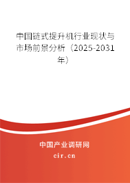 中國鏈式提升機行業現狀與市場前景分析（2025-2031年）