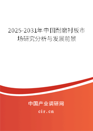 2025-2031年中國耐磨襯板市場研究分析與發展前景
