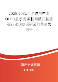 2025-2031年全球與中國OLED顯示用柔性聚酰亞胺基板行業現狀調研及前景趨勢報告