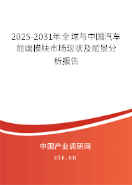 2025-2031年全球與中國汽車前端模塊市場現狀及前景分析報告