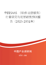 中國SAAS （軟件運營服務）行業研究與前景趨勢預測報告（2025-2031年）