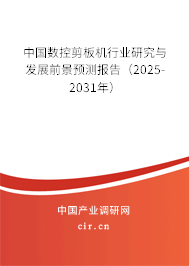 中國數(shù)控剪板機行業(yè)研究與發(fā)展前景預測報告（2025-2031年）