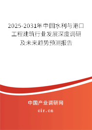 2025-2031年中國水利與港口工程建筑行業發展深度調研及未來趨勢預測報告