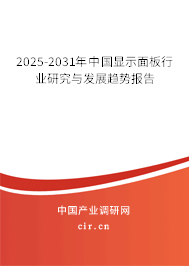 2025-2031年中國(guó)顯示面板行業(yè)研究與發(fā)展趨勢(shì)報(bào)告