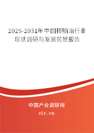2025-2031年中國樟腦油行業現狀調研與發展前景報告