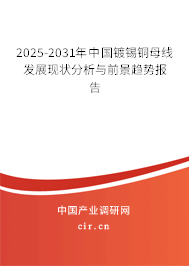 2025-2031年中國鍍錫銅母線發(fā)展現(xiàn)狀分析與前景趨勢(shì)報(bào)告