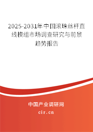 2025-2031年中國滾珠絲桿直線模組市場調查研究與前景趨勢報告