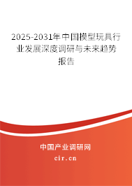 2025-2031年中國模型玩具行業發展深度調研與未來趨勢報告