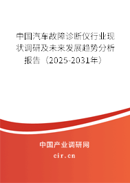 中國汽車故障診斷儀行業(yè)現(xiàn)狀調(diào)研及未來發(fā)展趨勢分析報告（2025-2031年）