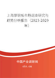 上海厚鋼板市場調查研究與趨勢分析報告（2023-2029年）