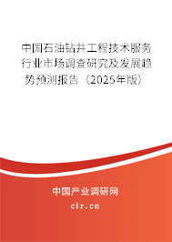中國石油鉆井工程技術服務行業市場調查研究及發展趨勢預測報告（2025年版）