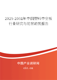 2025-2031年中國塑料中空板行業研究與前景趨勢報告