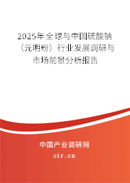 2025年全球與中國硫酸鈉（元明粉）行業發展調研與市場前景分析報告