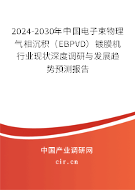 2024-2030年中國電子束物理氣相沉積（EBPVD）鍍膜機行業現狀深度調研與發展趨勢預測報告