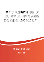 中國丁苯透明抗沖樹脂（K膠）市場現(xiàn)狀調研與發(fā)展趨勢分析報告（2025-2031年）
