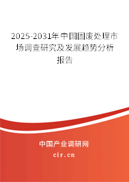 2025-2031年中國固廢處理市場調查研究及發展趨勢分析報告