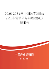 2025-2031年中國(guó)數(shù)字X射線(xiàn)行業(yè)市場(chǎng)調(diào)研與前景趨勢(shì)預(yù)測(cè)報(bào)告