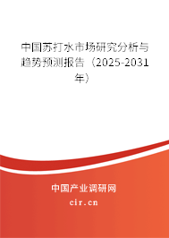 中國(guó)蘇打水市場(chǎng)研究分析與趨勢(shì)預(yù)測(cè)報(bào)告（2025-2031年）