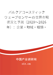 バルクアコースティックウェーブセンサーの世界市場狀況と予測（2020～2026年）：企業·地域·種類·用途別