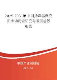 2025-2031年中國揚聲器麥克風市場調查研究與發展前景報告
