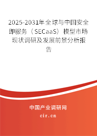 2025-2031年全球與中國安全即服務（SECaaS）模型市場現狀調研及發展前景分析報告