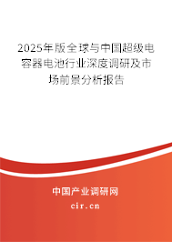 2025年版全球與中國超級電容器電池行業(yè)深度調研及市場前景分析報告