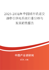 2025-2031年中國城市軌道交通牽引供電系統(tǒng)行業(yè)分析與發(fā)展趨勢報(bào)告