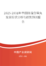 2025-2031年中國除濕白帶丸發展現狀分析與趨勢預測報告
