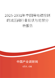 2025-2031年中國(guó)帶電磁控制的減壓閥行業(yè)現(xiàn)狀與前景分析報(bào)告