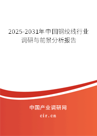 2025-2031年中國鋼絞線行業調研與前景分析報告