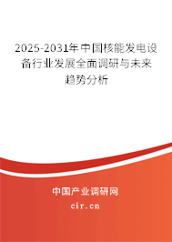 2025-2031年中國核能發電設備行業發展全面調研與未來趨勢分析