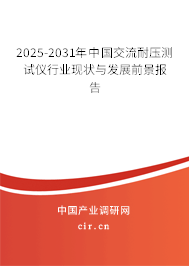 2025-2031年中國交流耐壓測試儀行業現狀與發展前景報告