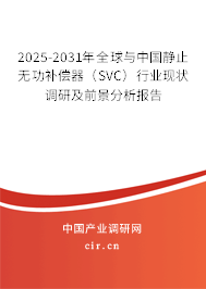 2025-2031年全球與中國靜止無功補(bǔ)償器（SVC）行業(yè)現(xiàn)狀調(diào)研及前景分析報告